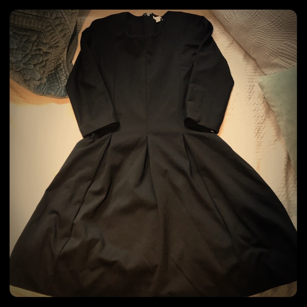 Pleated Black Dress